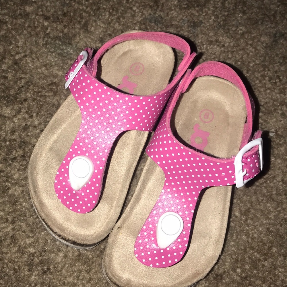 Pink polka dots sandals